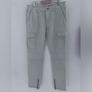 Free People Cargo Ankle Zip Cotton
Blend Skinny Straight Pants size 28